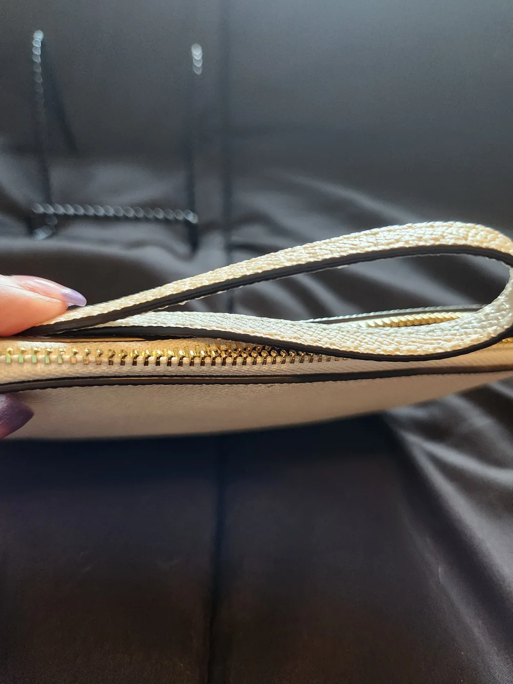 Coach Pebbled Leather Wristlet